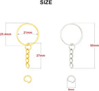 50Sets 1 inch Keychain Rings Split Round Key Ring - Image 2
