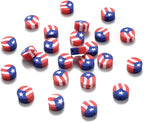 100pcs Flag Clay Beads for Jewelry Making, Polymer Clay Spacer Beads for DIY - Image 6