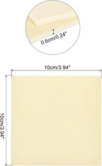 MECCANIXITY 10pcs Basswood Sheet 4 x 4 x 1/4 Inch Unfinished Wood Boards Plywood - Image 2