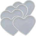 5Pcs Love Heart Epoxy Mold DIY Resin Casting Heart Base Coaster Silicone Mold by QTTLLI