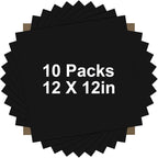 HTVRONT Black HTV Heat Transfer Vinyl Bundle: 10 Pack 12"x12" Iron on Vinyl | by HTVRONT