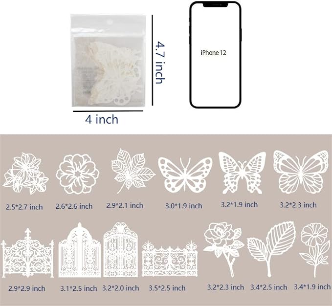 Diuhofart Vintage Scrapbook Embellishments Paper Cutout Lace - Image 6