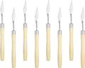 HARFINGTON 8pcs Palette Knife Painting Tool 6.3" Pointed Stainless Steel Blade by HARFINGTON