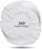 100% Egyptian Cotton Fitted Sheet Twin Size White, 600 Thread Count, 8-16" Deep - Image 7