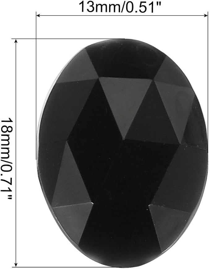 MECCANIXITY 50Pcs Acrylic Oval Gems 13x18 mm Flat Back Artificial Rhinestones - Image 2