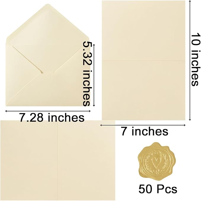 50 Pack Cream A7 Envelopes - Image 2