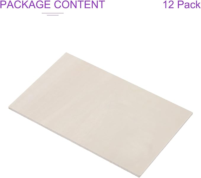 DMiotech 12 Pack 6 x 4 x 1/13 Inches 2mm Thick Wood Sheets Basswood Sheets - Image 5