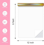 Holographic Gold Heat Transfer Vinyl Roll, Soft Metallic Foil HTV - Image 2