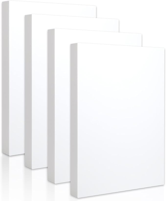 High Density XPS Foam Board, 4 Pack, 15.6x11.7x0.79in | Polystyrene Craft Foam by GVERELD