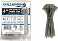 Kable Kontrol Gray Zip Ties 4 Inch 100 Pcs, 18 Lbs Tensile Strength, by KABLEKONTROL%C2%AE