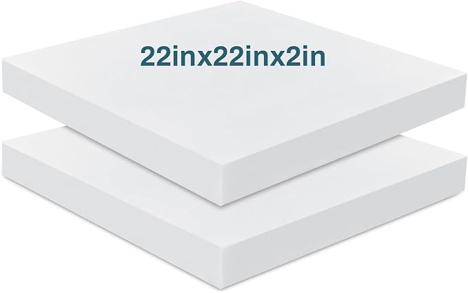 Frienda 2 Pack 2" x 22" x 22"Upholstery High Density Foam Cushion Replacement by Frienda
