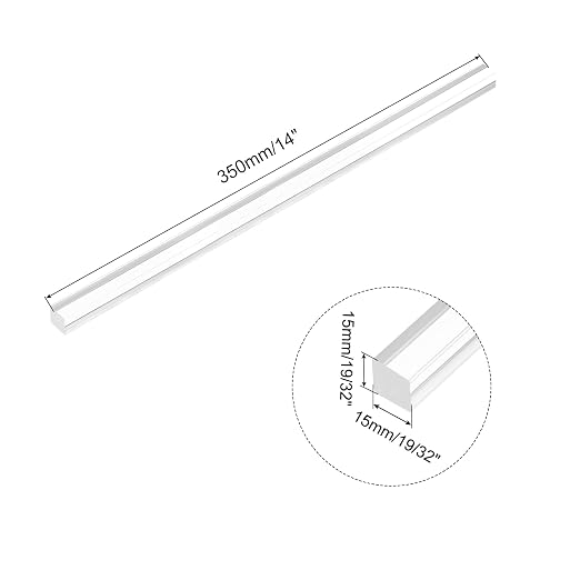 MECCANIXITY Acrylic Square Rods 19/32" x 14" Clear Acrylic Dowel Rods Sticks - Image 2