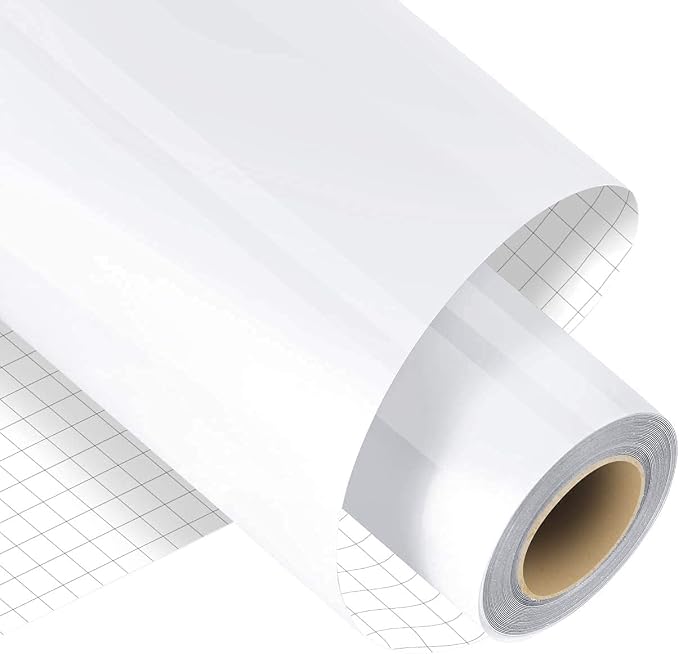 Glossy White Permanent Adhesive Vinyl Roll by Madlie