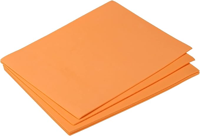 MECCANIXITY EVA Foam Sheets Orange 7.6 Inch x 5.9 Inch 2mm Thickness by MECCANIXITY
