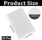 20Pcs 6x9 Inch 2MM Thick White Foam Paper Sheets Rectangle 3D High Density - Image 2