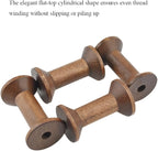 HAHIYO 2.36Inch/6cm 4PCs Light Brown Color Wood Spool - Image 7
