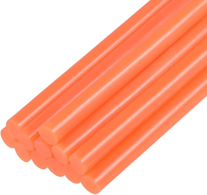 uxcell Mini Hot Glue Sticks for Glue Gun 7mm x 100mm Orange 12pcs by uxcell