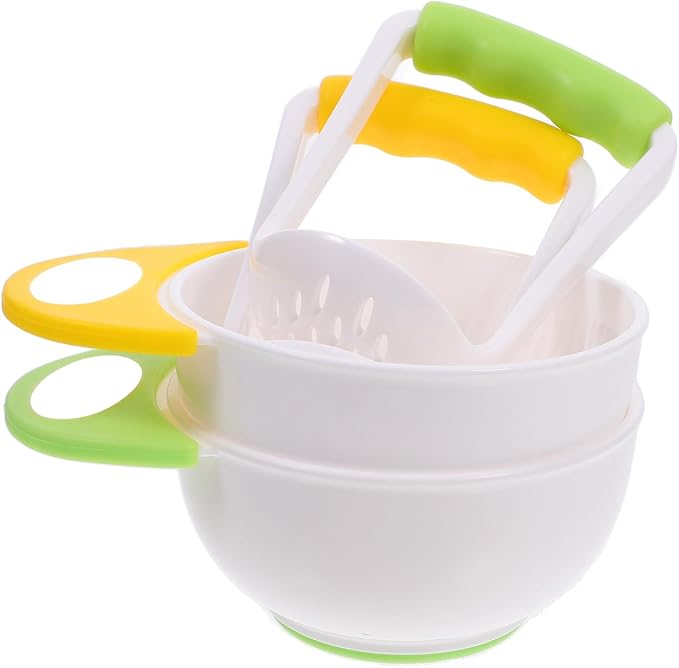 Mash and Serve Bowl, 2 Sets Food Masher Bowl Food Mill Portable Masher Maker for Baby