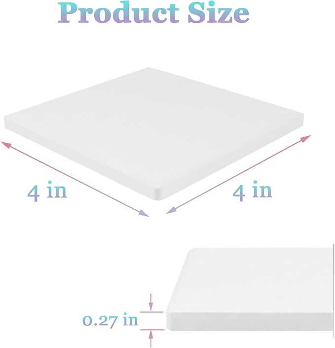 10pcs 4''x4'' Ceramic Tiles for Crafts, Blank Ceramic Coaster for Craft - Image 2