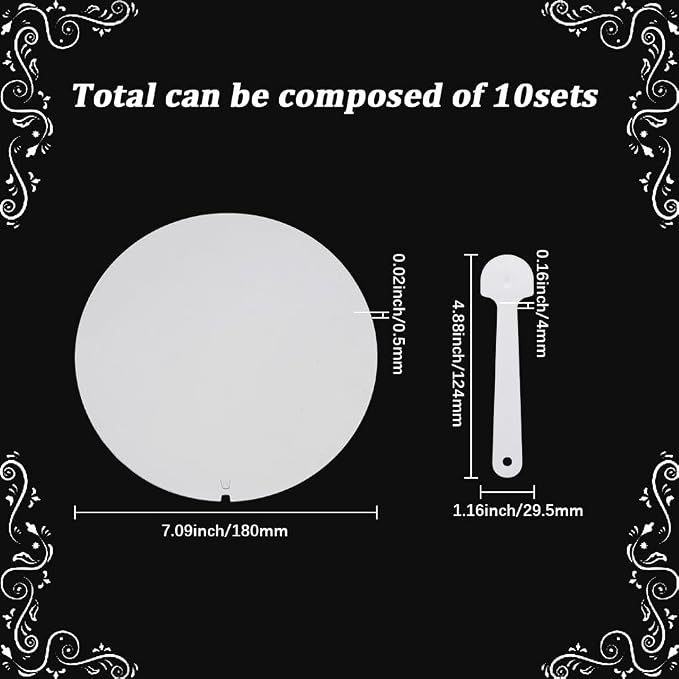 10Pcs Plastic Round Hand Fan Blank Hand Fans Bulk Summer Clear Transparent PVC - Image 2