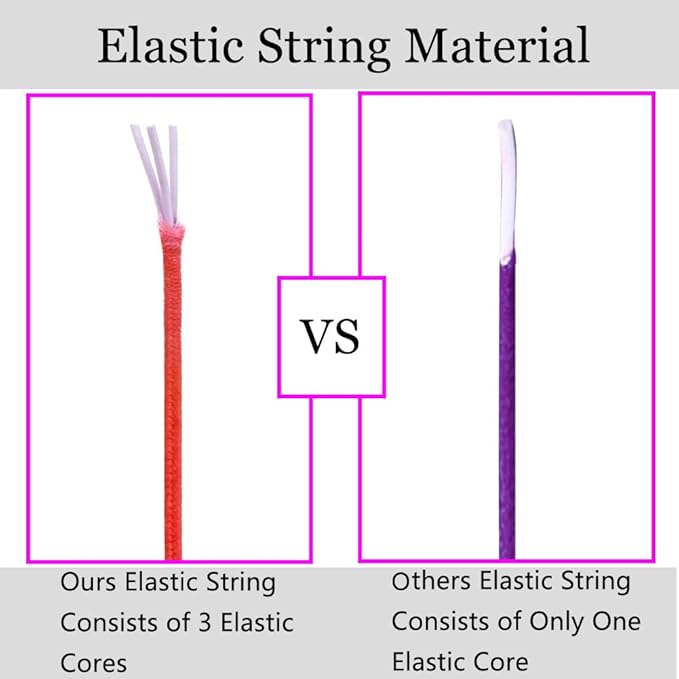 LUSTEMBER 1mm Stretchy Bracelet String, Sturdy Rainbow Elastic String Elastic - Image 2