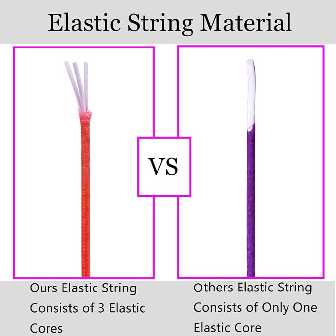 LUSTEMBER 1mm Bracelet String Elastic String, 330 Feet Sturdy Durable Rainbow - Image 3