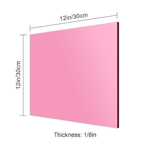 12x12 Inches Pink Mirror Acrylic Sheet – 2 Pcs Reflective Acrylic Panel - Image 6