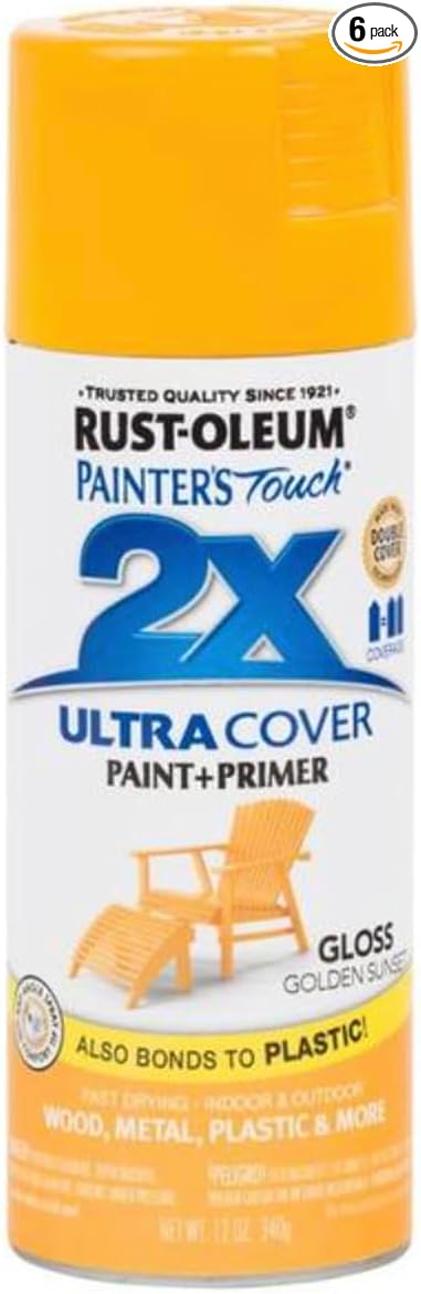 Rust-Oleum 334054-6PK Painter's Touch 2X Ultra Cover Spray Paint, 12 oz by Rust-Oleum