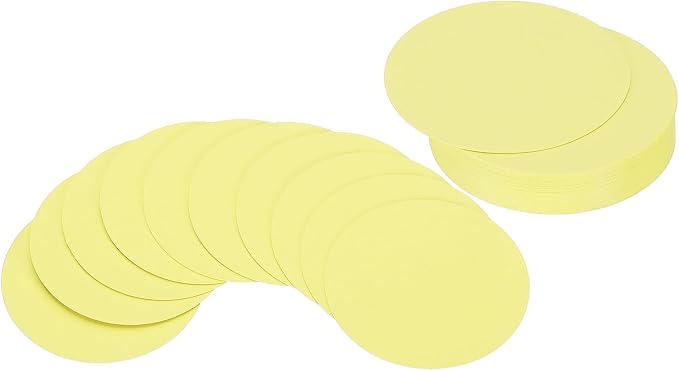 PATIKIL 2inch Circle Card Stock, Light Yellow by PATIKIL