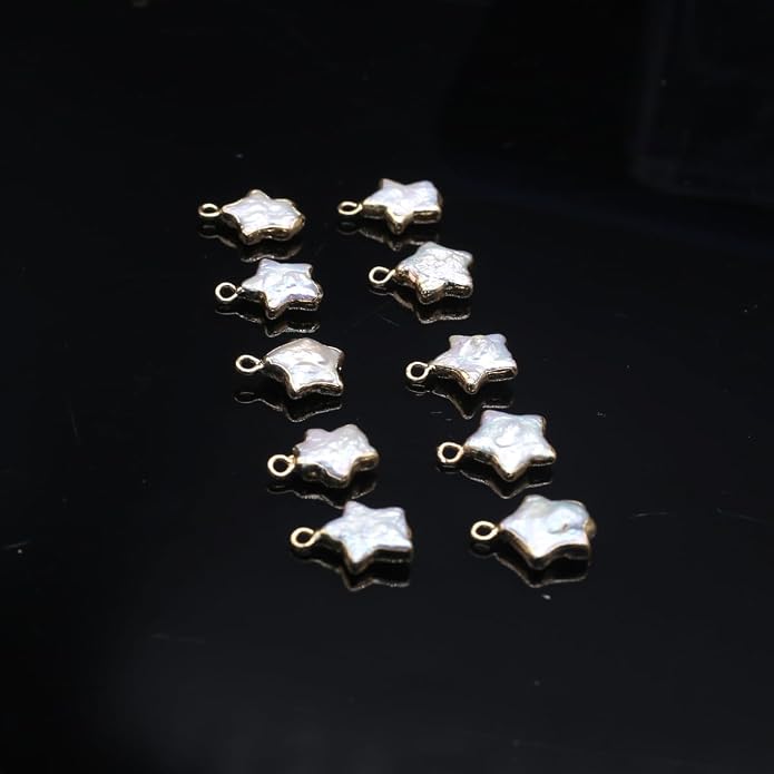 5 Pcs Natural Pearl Pendants Irregular Freshwater Pearl Pendant Charms - Image 6