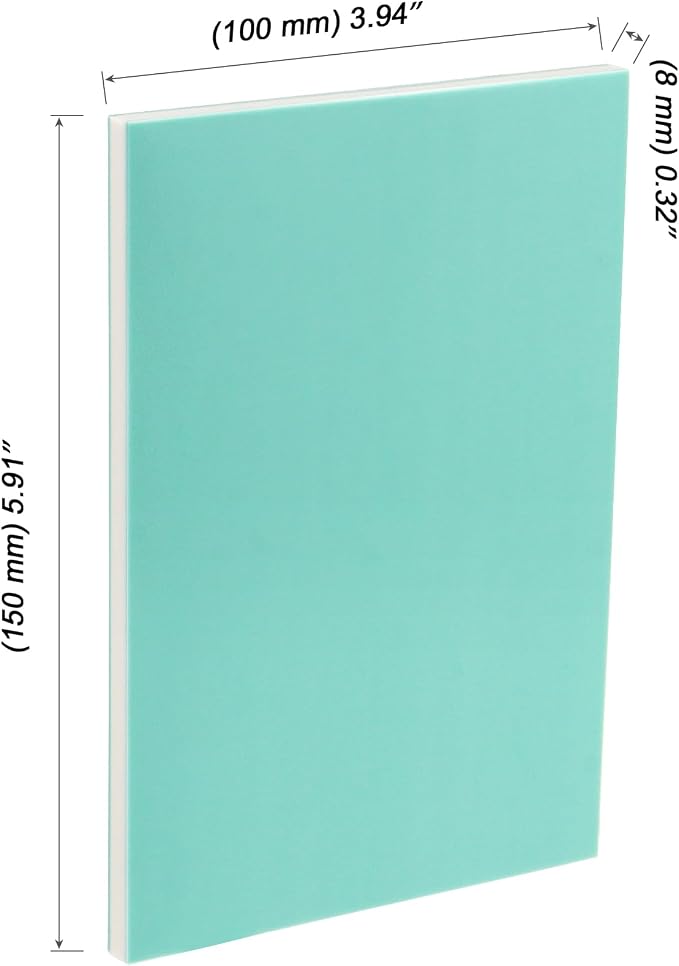 MOUYAT 10 Pack 4 x 6 Inch Green White Rubber Carving Blocks, Linoleum Block - Image 2