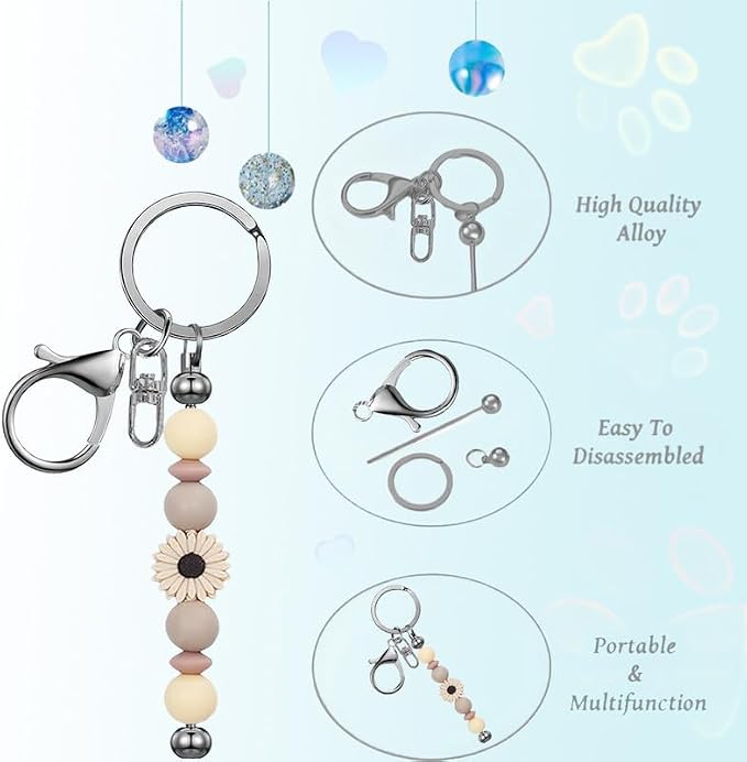 6 Pcs Beadable Keychain Bars Bulk - Image 3