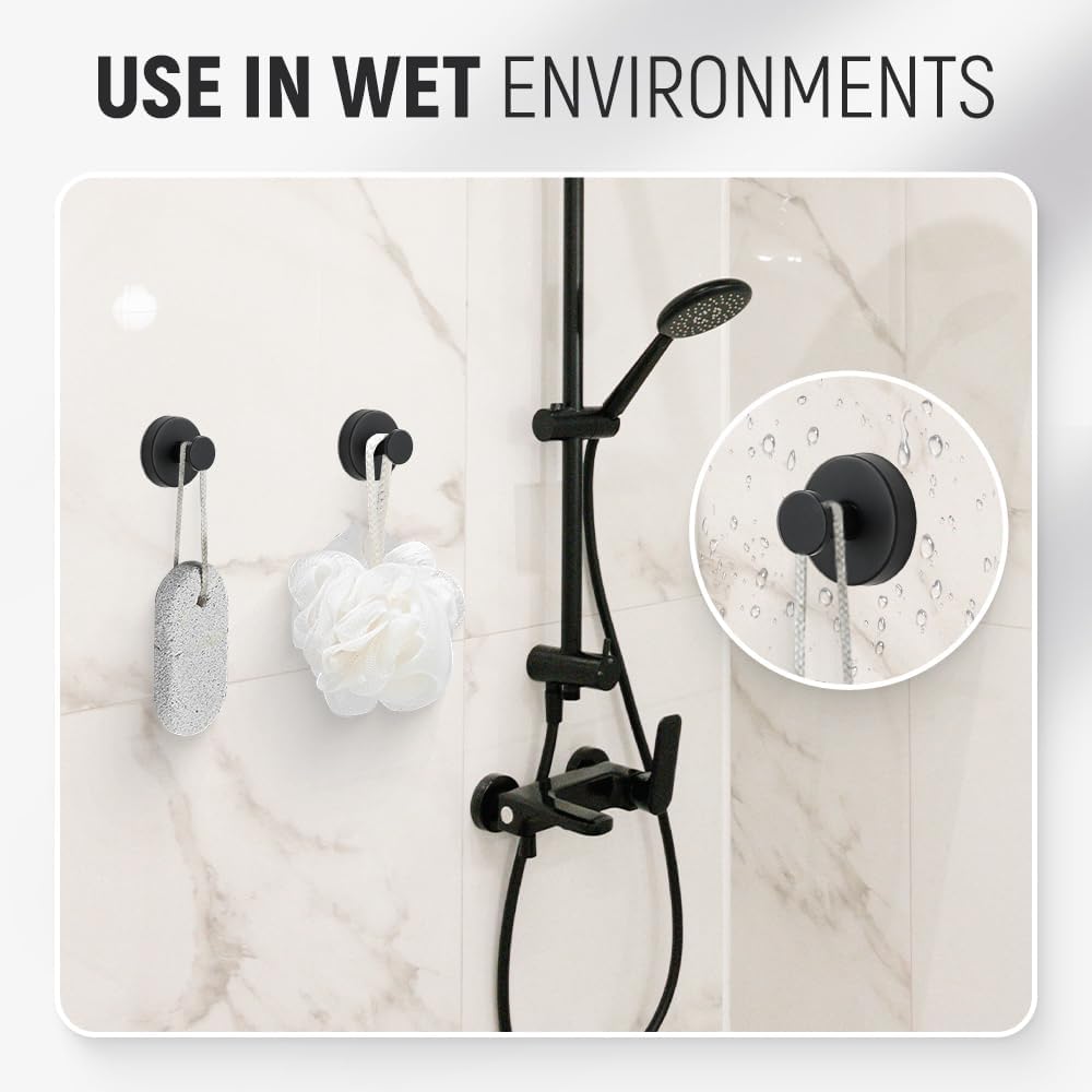 Suction Cup Hooks for Wreaths, 2025 New No Drill Suction Cup Hooks on Glass, Wreath Hanger for Front Door, Rustproof Hook Holder Towel Hook for Window Bathroom Mirrors Tile (1, White A)