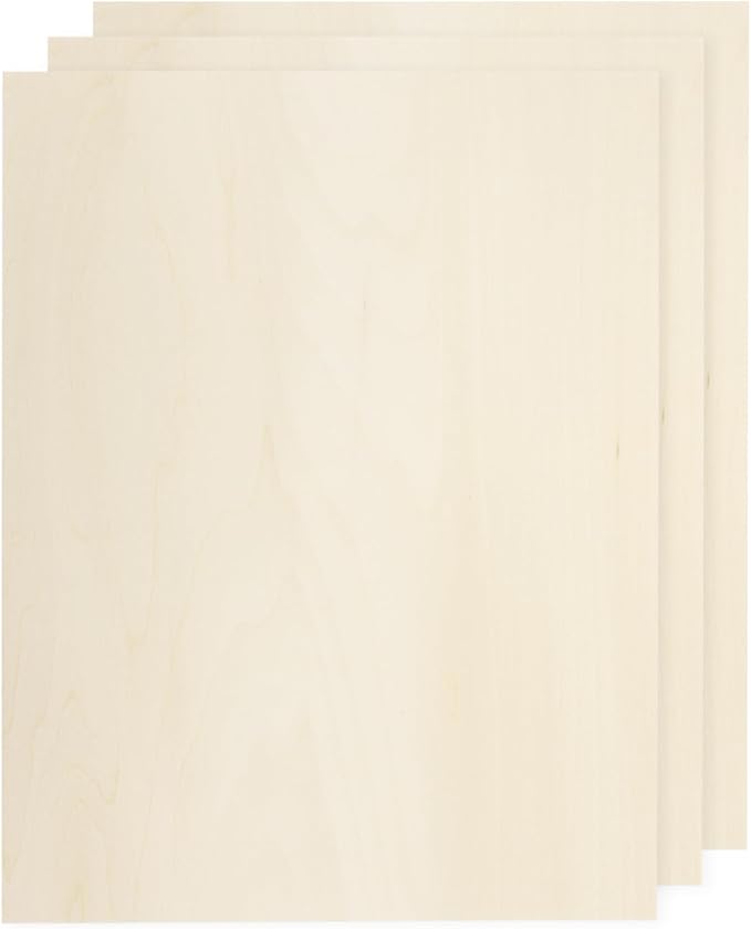MECCANIXITY 3pcs Basswood Sheets 6 x 8 x 5/32 Inch Unfinished Wood Boards by MECCANIXITY