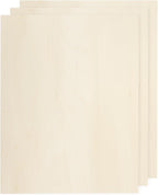 MECCANIXITY 3pcs Basswood Sheets 6 x 8 x 5/32 Inch Unfinished Wood Boards by MECCANIXITY