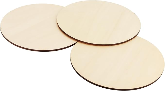 SHEUTSAN 8 PCS 10 Inch Round Basswood Circles, 1/4 Inch Thick Unfinished Wood - Image 6
