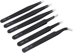 6PCS Precision Tweezers Set, Upgraded Anti-Static Stainless Steel Curved of by Unknown