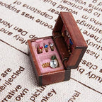 Acxico 1Pcs 1:12 Mini Miniature Wooden Jewelry Box Bedroom Accessories Mini - Image 4