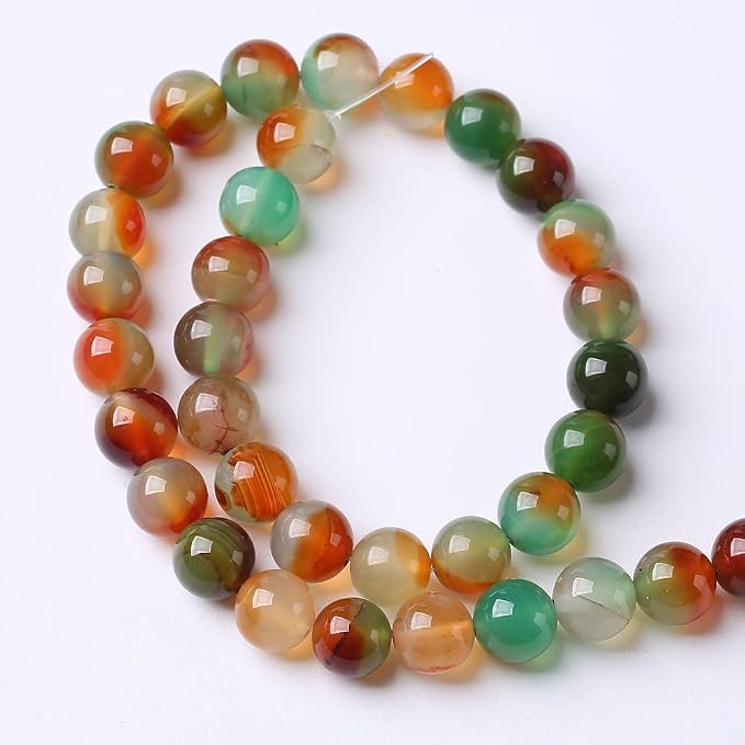 10mm 36pcs Natural Peacock Agates Beads - Image 7