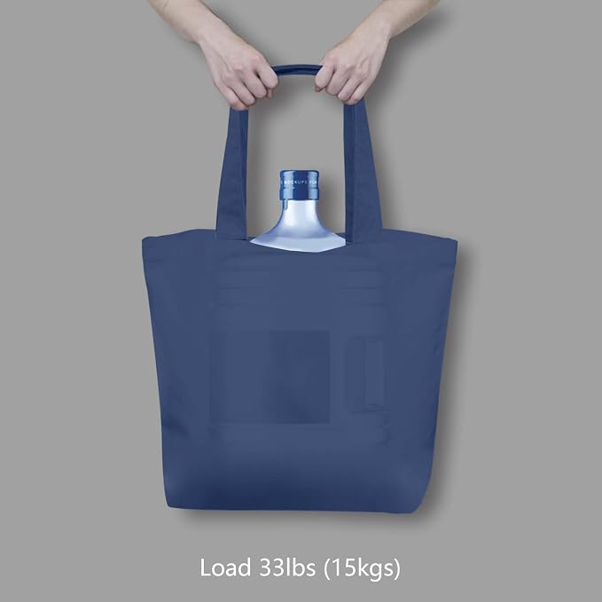 TOPDesign 1-Pack Super Strong Large 12oz Cotton Canvas Tote Bag, Reusable - Image 6
