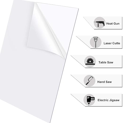YSTIME 12" x 12" Acrylic Sheet Clear Plexiglass Sheet, Transparent Acrylic Board - Image 3