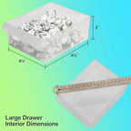 Akro-Mils 24-Drawer Plastic Storage Cabinet | 20" W x 6" D x 16" H | Black | - Image 7
