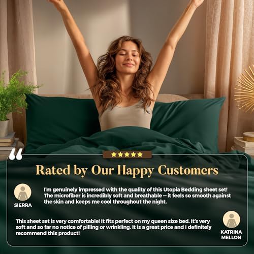 Utopia Bedding Queen Size Sheet Set – 4 Piece Bed Sheets, Soft and Breathable - Image 9