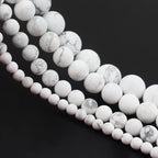 8mm Matte White Howlite Bead, 15-Inch Matte Round Loose Stone Beads - Image 6