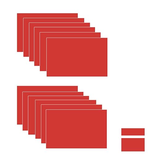 XLNT TECH 12 PCS Red/White Engraving Blank Materials Double Color Sheet 7 x 11 by MaterialsParts