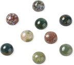 FASHEWELRY 50Pcs Natural Indian Agate Cabochons Flat Back Gemstone Cabochons - Image 3