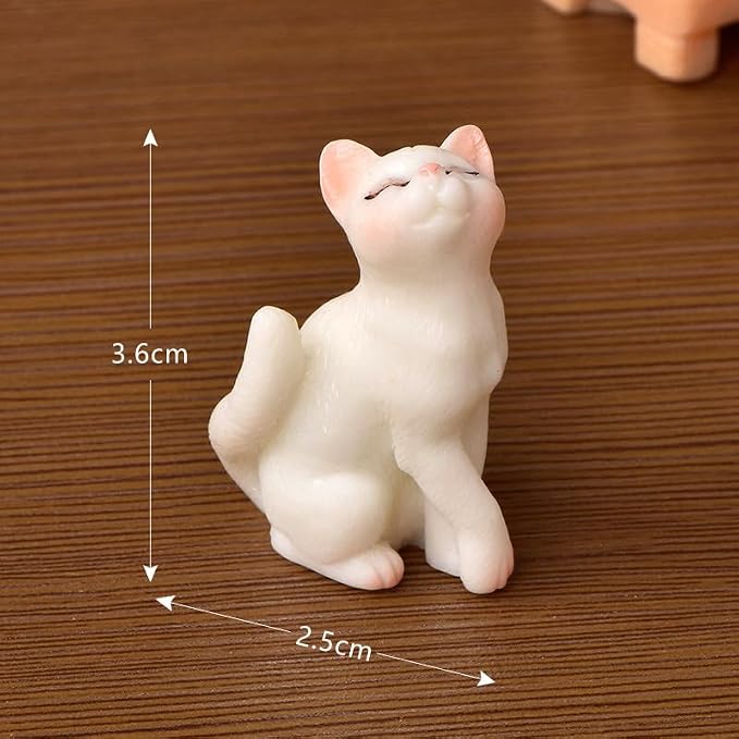 Dollhouse Cats w/ 1/12 Scale Accessories Mini Furniture Model Wooden Miniature - Image 6
