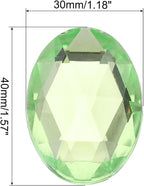 MECCANIXITY 10Pcs Acrylic Oval Gems 30x40 mm Flat Back Artificial Rhinestones - Image 2