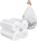 2-4 Gallon Portable Trash Bags,120 Counts Thicken portable Small Garbage Bags for Office, Kitchen,Bedroom Trash Can,Strong Trash Bags（White）