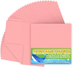 Praisebank Pink Origami Paper, Double Sided Color, Origami Paper Kit by Praisebank
